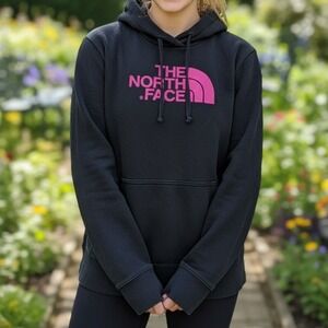The North Face Womens Hoodie Black Pink Ribbon Breast Cancer Awareness Pullover